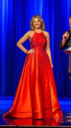 Sherri Hill Red Size 10 Floor Length $300 Train Dress on Queenly