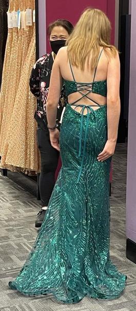 Fiesta Fashion Green Size 00 Black Tie $300 Mermaid Dress on Queenly