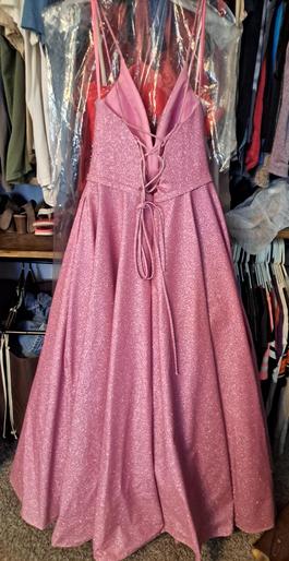 MoriLee Pink Size 12 Shiny Prom $300 A-line Dress on Queenly