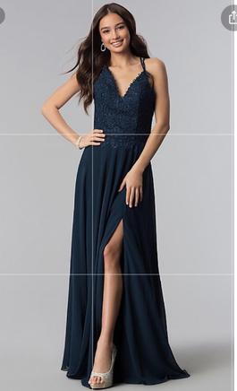 Alyce Paris Blue Size 8 Sorority Formal Side slit Dress on Queenly