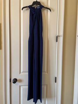 Antonio Melani Navy Blue Size 0 Navy $300 Floor Length Jumpsuit Dress on Queenly