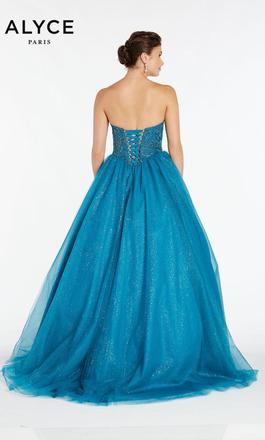 Style 60381 Alyce Paris Blue Size 2 Pageant Prom Ball gown on Queenly