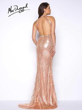 Style 62683M Mac Duggal Pink Size 14 Plus Size Rose Gold Straight Dress on Queenly