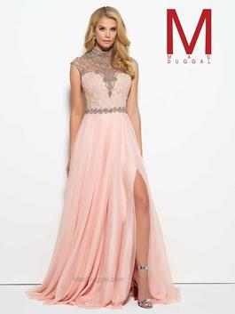 Style 10079M Mac Duggal Pink Size 4 Prom Side slit Dress on Queenly