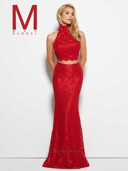Style 61848M Mac Duggal Red Size 6 Prom Straight Dress on Queenly