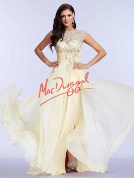 Style 64971M Mac Duggal Yellow Size 2 Prom Side slit Dress on Queenly