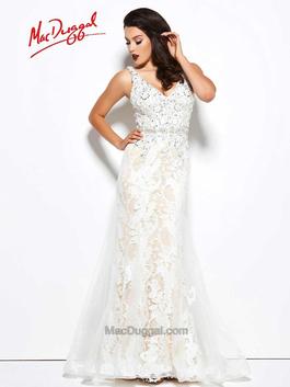 Style 50307R Mac Duggal White Size 2 Ivory Straight Dress on Queenly