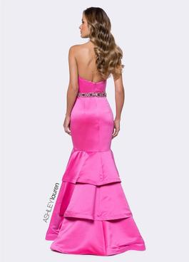 Style 1171 Ashley Lauren Hot Pink Size 4 Bustier Mermaid Dress on Queenly