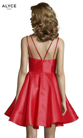 Style 3769 Alyce Paris Red Size 18 Plus Size Homecoming Midi Cocktail Dress on Queenly