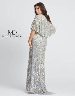 Style 4858F Mac Duggal Silver Size 24 Straight Dress on Queenly