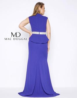 Style 85520F Mac Duggal Blue Size 24 Side slit Dress on Queenly