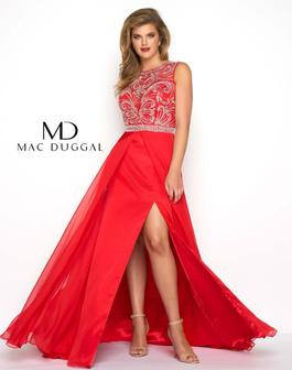 Style 65489F Mac Duggal Red Size 22 Prom Side slit Dress on Queenly