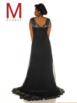 Style 65042F Mac Duggal Black Size 28 Plus Size Prom Side slit Dress on Queenly