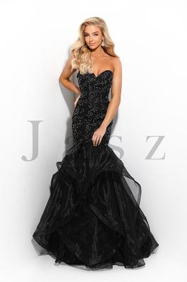 Style 7311 Jasz Couture Black Size 22 Strapless Mermaid Dress on Queenly