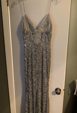 Sherri Hill Silver Size 4 Sweetheart Euphoria Side slit Dress on Queenly