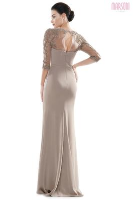 Style TAUPE EVENING GOWN Colors Nude Size 10 Embroidery Prom Straight Dress on Queenly