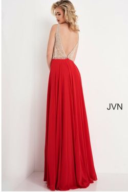 Style JVN00944 Jovani Red Size 8 Beaded Top 50 Off Floor Length Straight Dress on Queenly
