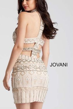 Style GORGEOUS COCKTAIL DRESS Jovani White Size 6 Ivory Summer Sunday Cocktail Dress on Queenly