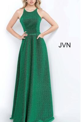 Style JVN2310 Jovani Green Size 8 Floor Length Straight Dress on Queenly