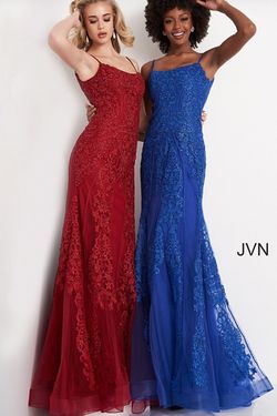 Style JVN02012 Jovani Red Size 10 Floor Length Straight Dress on Queenly