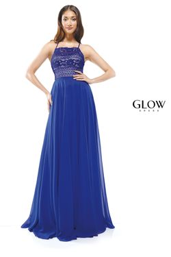 Style G889 Colors Blue Size 2 Prom Lace Tall Height Straight Dress on Queenly