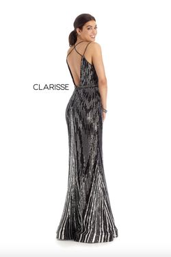 Style 8174 Clarisse Black Size 6 Prom Shiny Straight Dress on Queenly