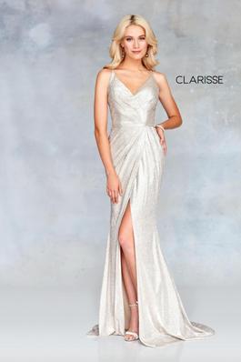 Style 3766 Clarisse Gold Size 4 $300 Tall Height 50 Off Side slit Dress on Queenly