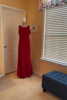 White by Vera Wang Pink Size 12 Black Tie $300 Straight Dress on Queenly