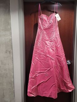 Style HB2002 Precious Formals Pink Size 12 $300 Spaghetti Strap A-line Dress on Queenly