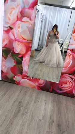 Kenneth Winston Style 1562 White Size 14 Floor Length Tulle Sweetheart Ball gown on Queenly