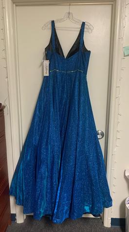 Tiffany Designs Blue Size 16 Floor Length $300 Ball gown on Queenly