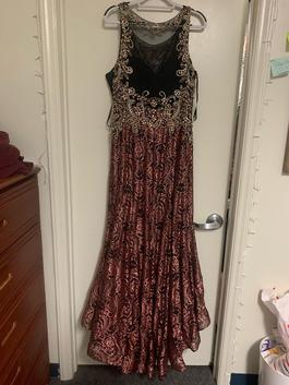 Dave and Johnny Pink Size 18 Black Tie $300 Mermaid Dress on Queenly