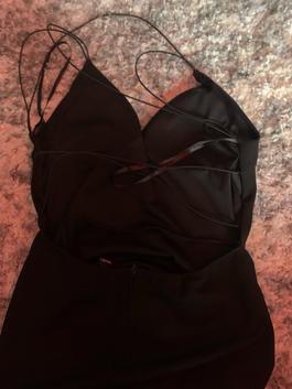 Windsor Black Size 12 Mermaid Sorority Formal Side slit Dress on Queenly