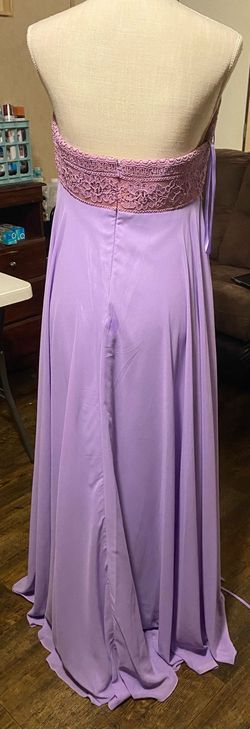 David's Bridal Purple Size 10 Two Piece Corset Straight Dress on Queenly