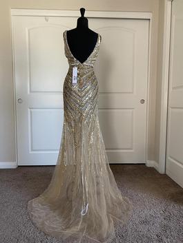 Jovani Multicolor Size 2 Jewelled Side slit Dress on Queenly