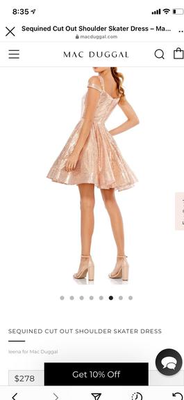 Mac Duggal Rose Gold Size 8 Pockets Midi Cocktail Dress on Queenly