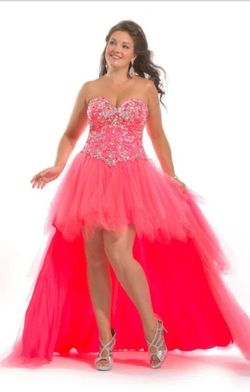 Style 6234 Partytime Formals Pink Size 20 Plus Size Summer 50 Off Cocktail Dress on Queenly