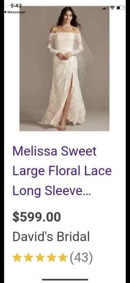 Melissa Sweet White Size 8 Floor Length Straight Dress on Queenly
