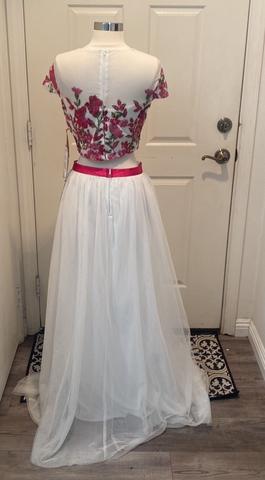 TLC Say Yes to the Dress White Size 6 Sequin Military A-line Dress on Queenly