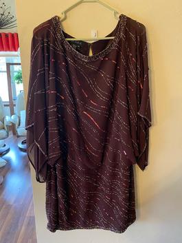 J Kara Purple Size 16 $300 Fitted Sleeves Cocktail Dress on Queenly