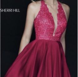Style 1971 Sherri Hill Pink Size 4 Jewelled 50 Off Sequin Cocktail Dress on Queenly