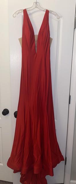 Sherri Hill-Style 52780 Red Size 6 Mermaid Dress on Queenly