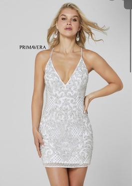 Primavera White Size 8 $300 Bridal Shower Fitted Cocktail Dress on Queenly