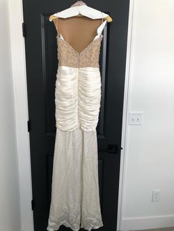 Jovani White Size 4 Prom Train Dress on Queenly