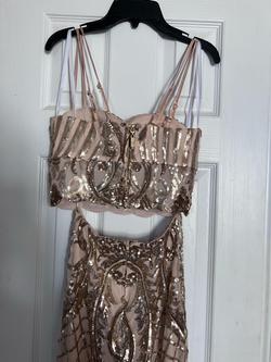 B. Darlin Gold Size 6 $300 Straight Dress on Queenly