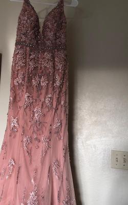 TERANI PAGEANT COLLECTION 1922GL0681 DRESS Pink Size 2 Black Tie Prom Mermaid Dress on Queenly