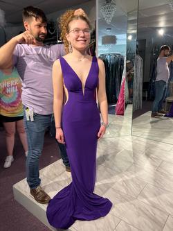 Jovani Purple Size 2 Prom Straight Dress on Queenly