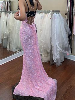 Primavera Pink Size 0 Euphoria Floor Length Sequin Side slit Dress on Queenly