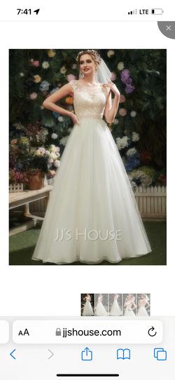 JJ House Nude Size 12 Tulle $300 A-line Dress on Queenly