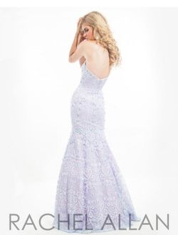 Rachel Allan Purple Size 8 Lavender Black Tie Mermaid Dress on Queenly